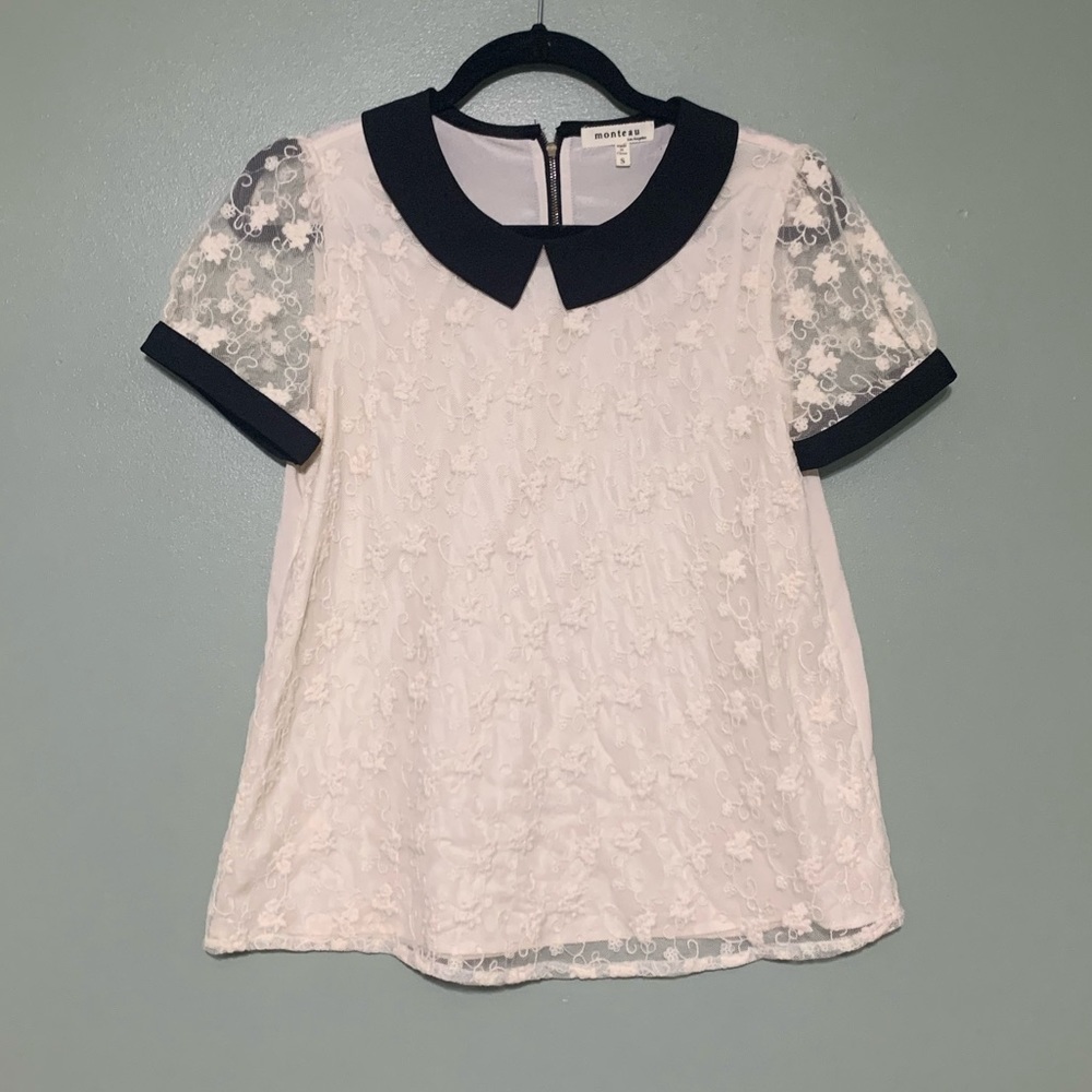 Black & White Lace Formal Shirt